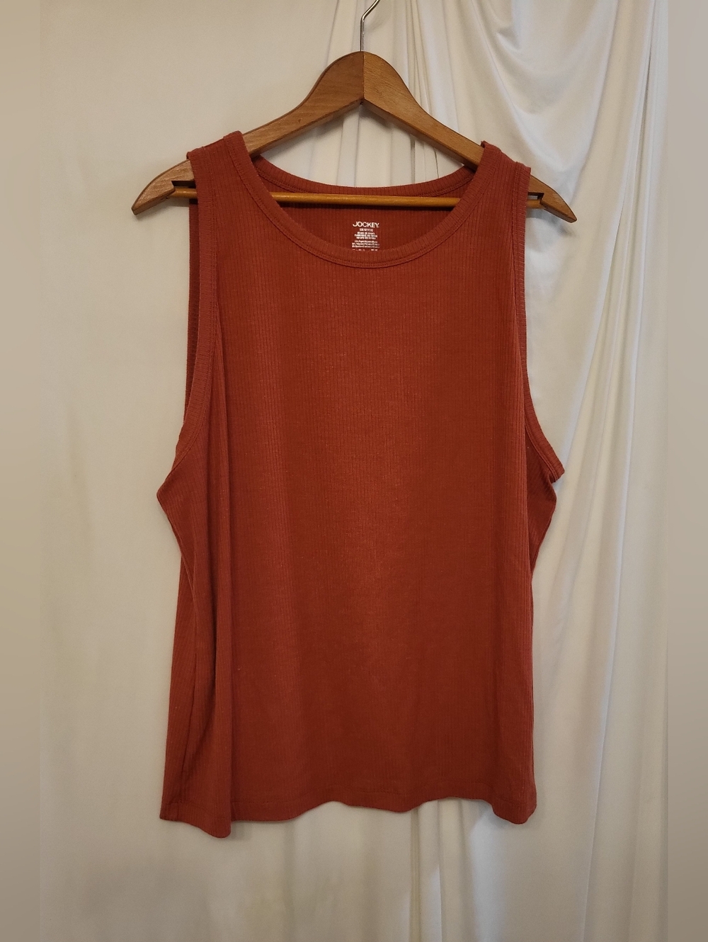 Jockey Women’s Ribbed Tank Top in Rust